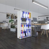 Kenzlife klasörlük raflı erlinay byz 140*80*30 kitaplık ofis arkalıksız - 1