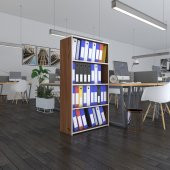 Kenzlife klasörlük raflı erlinay cvz 140*80*30 kitaplık ofis arkalıksız - 1