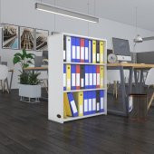 Kenzlife klasörlük raflı ilkutay byz 105*80*30 kitaplık ofis arkalıksız - 1