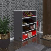 Kenzlife ayakkabılık goya gri 080*70*30 arkalıksız ayakkabı ofis dolabı - 1