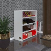 Kenzlife ayakkabılık goya byz 080x70x30 arkalıksız ayakkabı ofis dolabı - 1