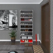 Kenzlife ayakkabılık goya gri 180*70*30 arkalıksız ayakkabı ofis dolabı iki bölme - 2