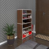 Kenzlife ayakkabılık goya cvz 120*70*30 arkalıksız ayakkabı ofis dolabı iki bölme - 1