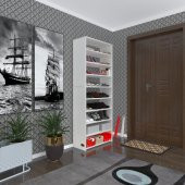 Kenzlife ayakkabılık goya byz 180*70*30 arkalıksız ayakkabı ofis dolabı iki bölme - 1