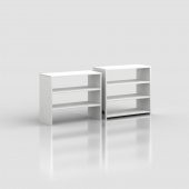 Kenzlife ayakkabılık goya byz 120X70X30 arkalıksız ayakkabı ofis dolabı iki bölme - 3