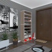 Kenzlife ayakkabılık goya crd 180*70*30 arkalıksız ayakkabı ofis dolabı iki bölme - 1