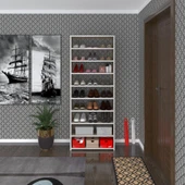 Kenzlife ayakkabılık goya crd 180*70*30 arkalıksız ayakkabı ofis dolabı iki bölme - 2
