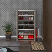 Kenzlife ayakkabılık ayakkabı dolabı kilitli gutan crd 120*70*32 kapaklı ofis dolabı iki bölme - 1