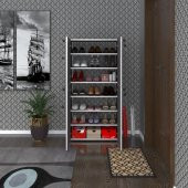 Kenzlife ayakkabılık ayakkabı dolabı kilitli gutan gri 140*70*32 kapaklı ofis dolabı iki bölme - 1