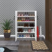 Kenzlife ayakkabılık ayakkabı dolabı kilitli gutan byz 100X70X32 kapaklı ofis dolabı - 2