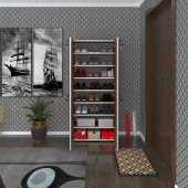 Kenzlife ayakkabılık ayakkabı dolabı kilitli gutan cvz 160*70*32 kapaklı ofis dolabı iki bölme - 1