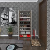 Kenzlife ayakkabılık ayakkabı dolabı kilitli gutan crd 160*70*32 kapaklı ofis dolabı iki bölme - 1