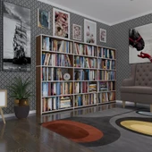 Kenzlife kitaplık süper ga 150*240*19 cvz 5 katlı 3 bölme çift bölme opsiyonlu ofis mutfak banyo dolabı arkalıksız thumbnail 1