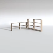 Kenzlife kitaplık süper ga 150*160*19 crd 5 katlı 2 bölme çift bölme opsiyonlu ofis mutfak banyo dolabı arkalıksız thumbnail 3