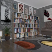 Kenzlife kitaplık süper ga 150*240*19 crd 5 katlı 3 bölme çift bölme opsiyonlu ofis mutfak banyo dolabı arkalıksız thumbnail 1