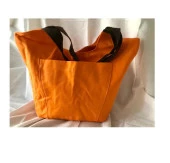 Elidor Turuncu 05 Çift Cepli Plaj Çantası 34cmx41cm - 1