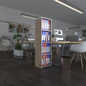 Kenzlife klasörlük raflı börteçin crd 140*40*30 kitaplık ofis arkalıksız - 1