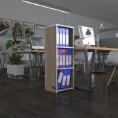 Kenzlife klasörlük raflı almakay crd 105*40*30 kitaplık ofis arkalıksız - 1