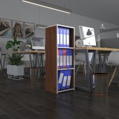 Kenzlife klasörlük raflı almakay cvz 105*40*30 kitaplık ofis arkalıksız - 1