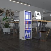 Kenzlife klasörlük raflı almakay byz 105*40*30 kitaplık ofis arkalıksız - 1
