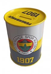 Fenerbahçe Metal Kumbara Orta Boy Orjinal Lisanslı 1 Adet FB Kumbara Taraftar Kumbara Sarı Kanarya 12x9 cm - 1