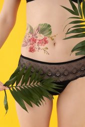 Deve Tabanı, Çiçekler-2 Geçici Dövme,Geçici Tattoo ,Vücut Dövme,Kol Bilek Dövme,Boyun Dövme,Sırt Dövme - 1