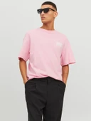 JACK JONES Erkek Ön Ve Arka Baskılı Tişört 12235213 - 1