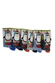Erkek Bebek/Çocuk Çorabı 6 lı Paket Renkli Desenli Pamuklu - 4