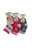 Lababy Renkli Desenli Kız Bebek Soket Çorap 6 lı Paket - 6