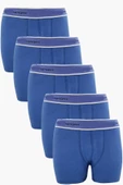 5li Erkek Pamuklu Spor Boxer Likralı Esnek Ek Ağ Parçalı Rahat - 4