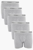 5li Erkek Pamuklu Spor Boxer Likralı Esnek Ek Ağ Parçalı Rahat - 3