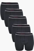 5li Erkek Pamuklu Spor Boxer Likralı Esnek Ek Ağ Parçalı Rahat - 7