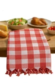 150x150 Cm Kareli Yer Sofra Bezi Piknik Masa Örtüsü Saçaklı thumbnail 9