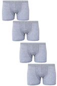 4lü Erkek Likralı Boxer İnce Ekonomik Pamuklu Paçalı Külot - 3