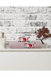 Mira Home Banyo Havlusu Takımı Noel Baba Nakışlı - 1