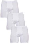 3lü Erkek Pamuklu Klasik Paçalı Külot Kaliteli Uzun Boxer - 2