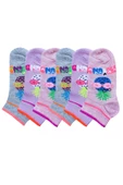 6lı Kız Çocuk Patik Kısa Çorap Mevsimlik Pamuklu Çorap thumbnail 3