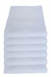 6 lı Ayak İzli Banyo Paspas Pamuklu Ayak Havlusu 50x70 Cm - 2