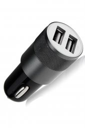 Samsung Uyumlu Araç Içi Çakmaklık Şarj Aleti Usb Girişli - Araç Içi Çakmaklık Şarj 2li - 1