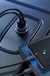 Samsung Uyumlu Araç Içi Çakmaklık Şarj Aleti Usb Girişli - Araç Içi Çakmaklık Şarj 2li - 3