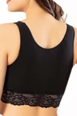 Kadın Dantel Detaylı Büstiyer Yarım Atlet Pedsiz Bralet Model - 3