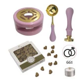 Davetiye Mum Mühürü Uygulama Seti Yavruağzı Renk 661 Yüzükler thumbnail 1