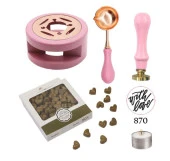 Davetiye Mum Mühürü Uygulama Seti Yavruağzı Renk 870 With Love thumbnail 1