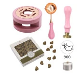 Davetiye Mum Mühürü Uygulama Seti Yavruağzı Renk 908 Barış Güvercini thumbnail 1