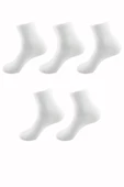 5li Kadın Erkek Kolej Çorap Renkli Pamuklu Yarım Konç Ekonomik - 2