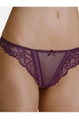 Kadın Transparan Dantel Detaylı String Tanga Külot - 4