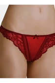 Kadın Transparan Dantel Detaylı String Tanga Külot - 5