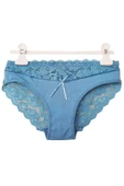 Kadın Dantel Külot Pamuklu Renkli Güpürlü Bikini Yumuşak - 5