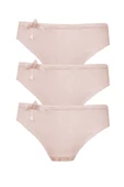 3lü Kadın Bikini Külot Pamuklu Renkli Ekonomik Rahat - 8