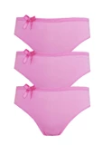 3lü Kadın Bikini Külot Pamuklu Renkli Ekonomik Rahat - 5